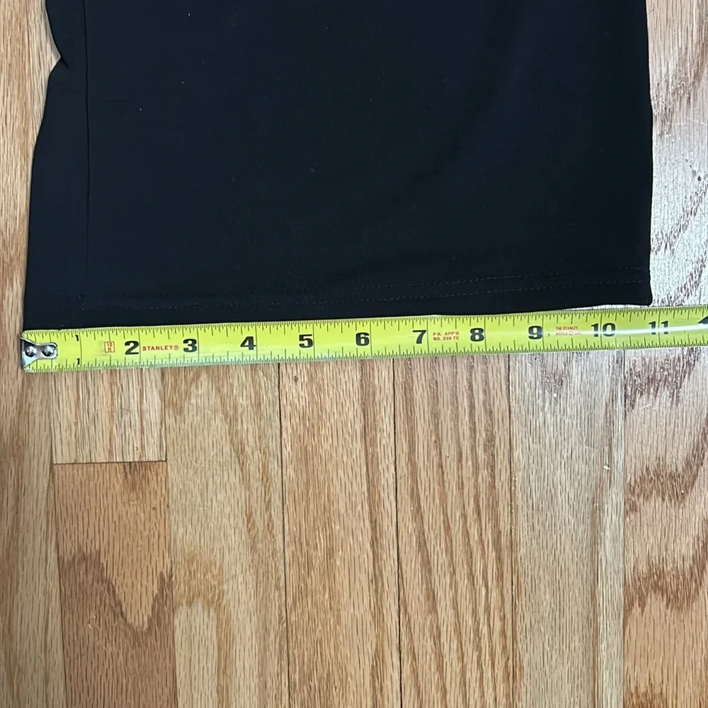 C-Mode Straight Pull On Black Pants Stretch High-Rise Soft Lounge size L - Picture 7 of 7